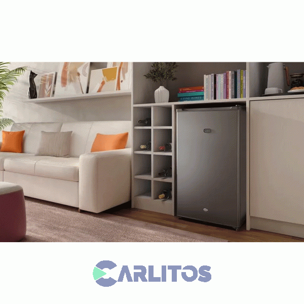 Heladera Bajo Mesada Gafa Con Congelador 90 Litros Plata Hgfm90p