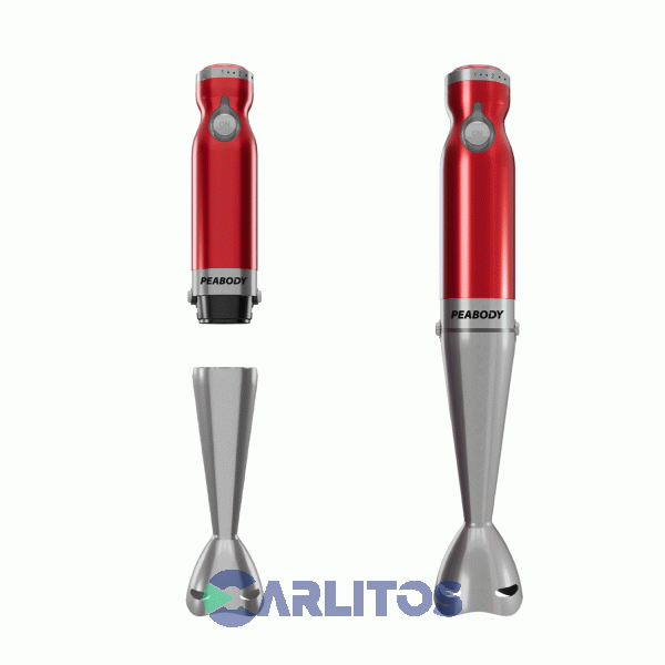 Minipimer Varilla Metal Peabody 1000 Wts Pe-lma328rm Rojo Metalizado