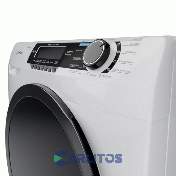 Lavarropa Carga Frontal Drean Inverter 10,5 KG - 1200 Rpm Blanco Lcfdr1012sb0