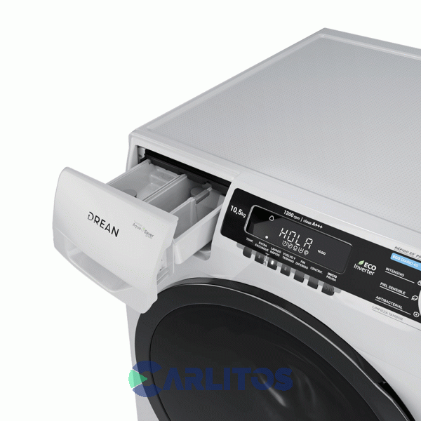 Lavarropa Carga Frontal Drean Inverter 10,5 KG - 1200 Rpm Blanco Lcfdr1012sb0
