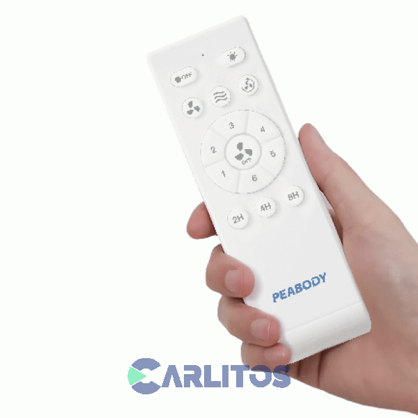 Ventilador De Techo Retractil Peabody Blanco Palas Acrilico Luz Led Pe-vtrdc410b