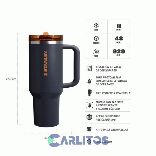 Vaso Stanley Quencher Protour Tumbler 1.18Ml Twilight