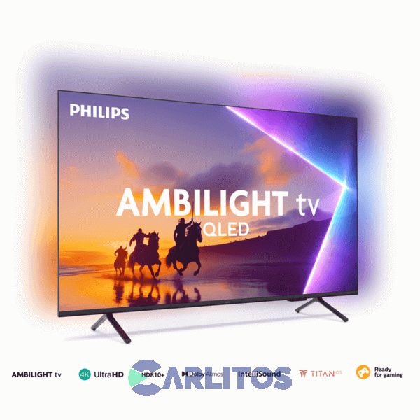 Smart TV Qled 65" 4K Ultra HD Con Titan Y Ambilight Philips 65pud8250/77