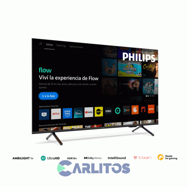 Smart TV Qled 65" 4K Ultra HD Con Titan Y Ambilight Philips 65pud8250/77