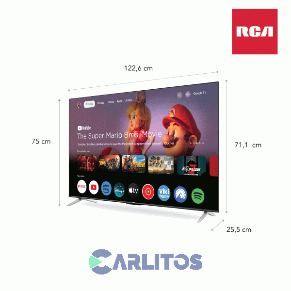 Smart TV Led 55" 4K Ultra HD Rca Con Google G55p7uhd-f