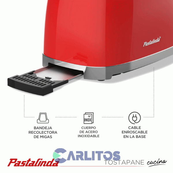 Tostadora Electrica Roja Pastalinda Wt-330c