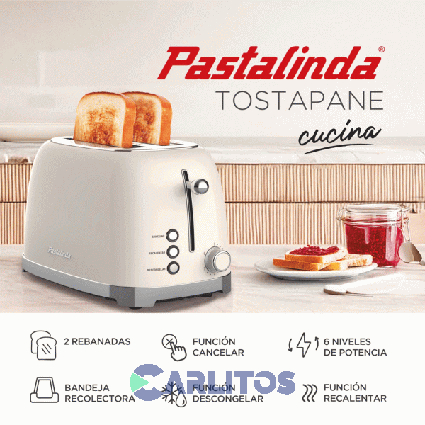 Tostadora Electrica Crema Pastalinda  Wt-330c