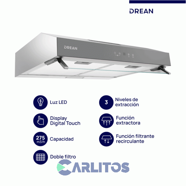 Purificador De Aire Drean 1 Motor Acero Inoxidable Cudr604ia