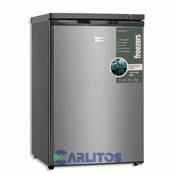Freezer Vertical  Vondom 85 Litros Acero Inoxidable Fr55