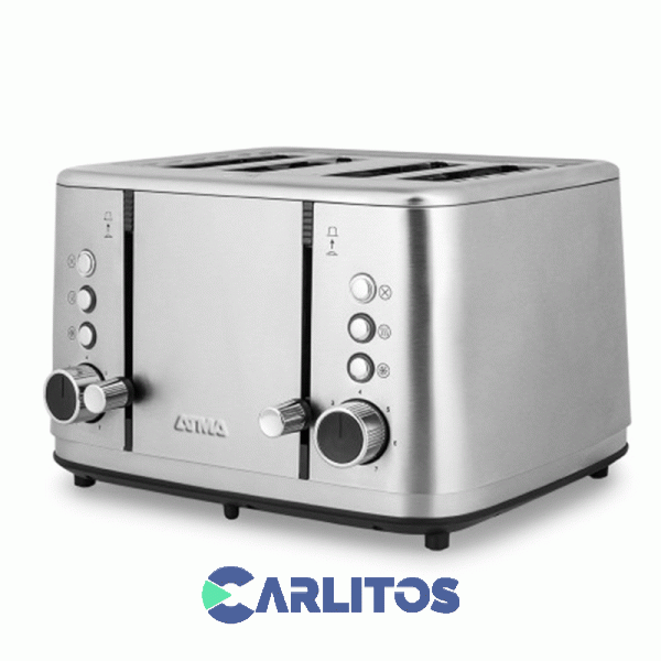 Tostadora Electrica Atma Digital Acero Inoxidable - 4 Ranuras To9000ip