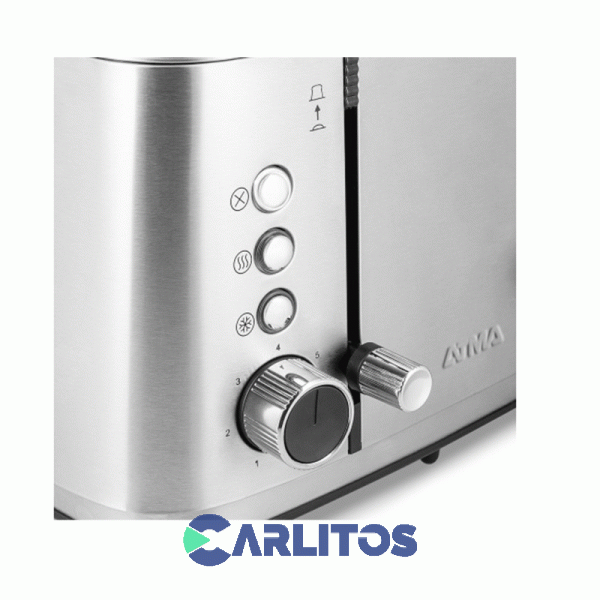 Tostadora Electrica Atma Digital Acero Inoxidable - 4 Ranuras To9000ip