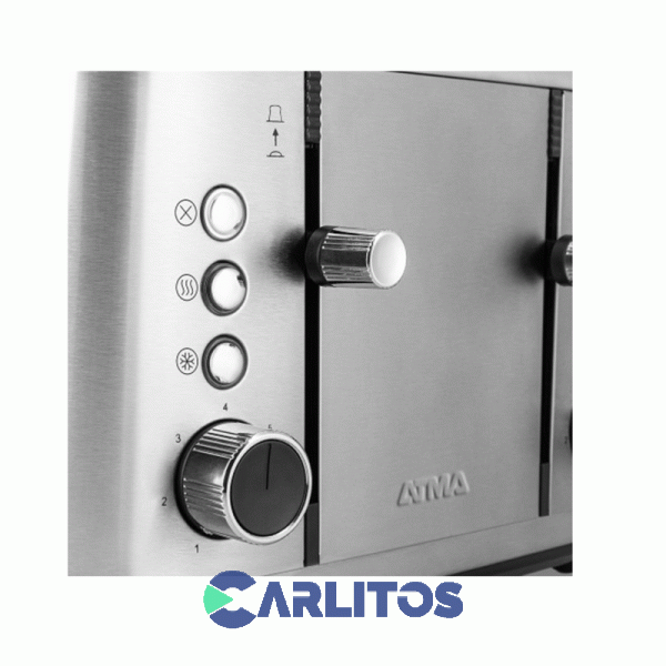 Tostadora Electrica Atma Digital Acero Inoxidable - 4 Ranuras To9000ip
