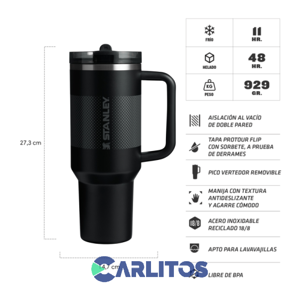 Vaso Stanley Quencher Protour Tumbler 1.18 Ml  Black Fade