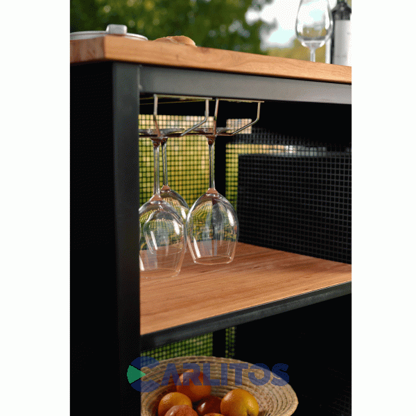 Barra Iron Wood Porta Cava De Vinos Bello 12060