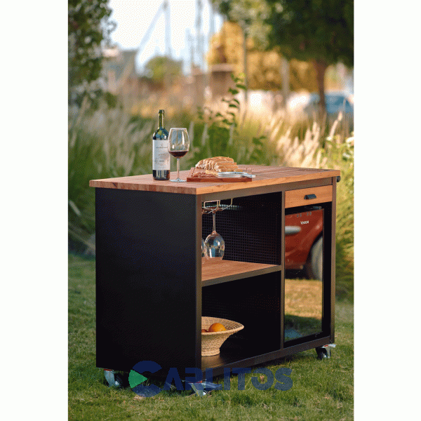 Barra Iron Wood Porta Cava De Vinos Bello 12060