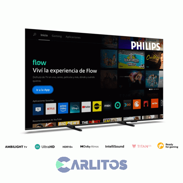 Smart TV Led 75" 4K Ultra HD Philips Con Titan Os Y Ambilight 75Pud8100/77