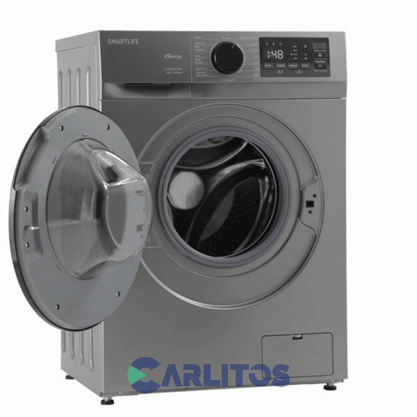 Lavarropa Carga Frontal Smartlife Inverter 8 KG 1400 Rpm Gris Sl-wmI081400g