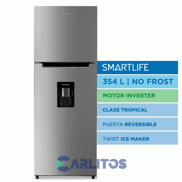 Heladera No Frost Smartlife Inverter 354 Litros Gris Sl-rnf370sd