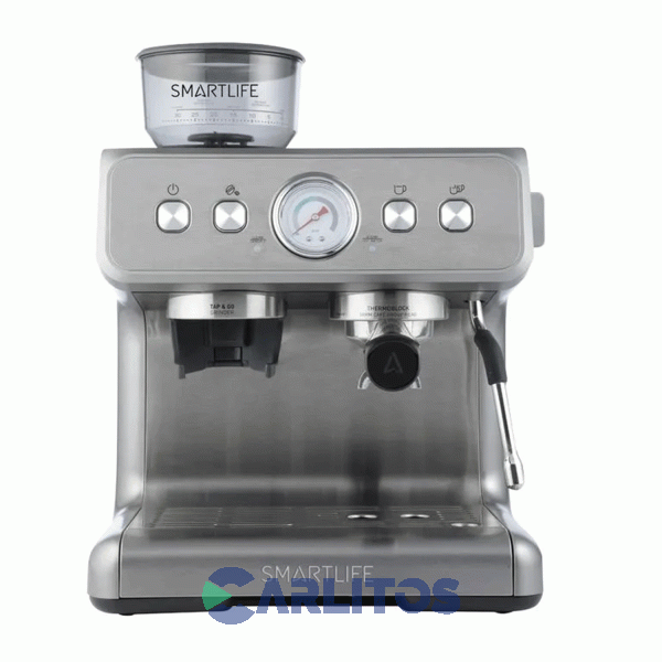 Cafetera Express Smartlife Automatica Acero Inoxidable Con Molinillo 15 Bares Si-ecg5020