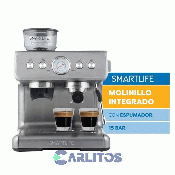 Cafetera Express Smartlife Automatica Acero Inoxidable Con Molinillo 15 Bares Si-ecg5020
