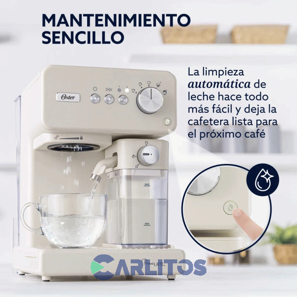 Cafetera Express Oster Automatica Primalatte Blanca15 Bares Bvstem6604w