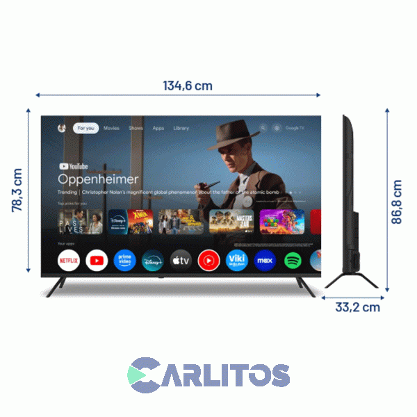 Smart TV Led 60" 4K Ultra HD Bgh Con Google Tv B6026us6g