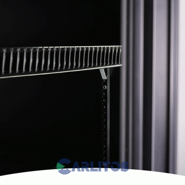 Exhibidora Vertical Negra Con Cenefa Inelro-980 Litros-Dos Puertas Mt-34