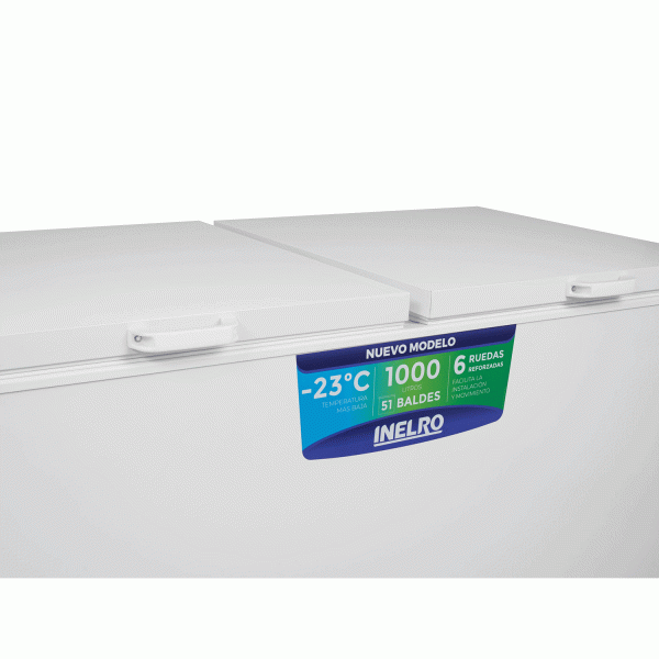 Freezer Horizontal Blanco 937 Litros Inelro - Doble Tapa Fih-1000 R290