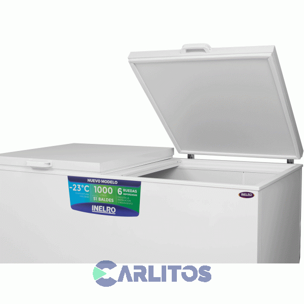 Freezer Horizontal Blanco 937 Litros Inelro - Doble Tapa Fih-1000 R290
