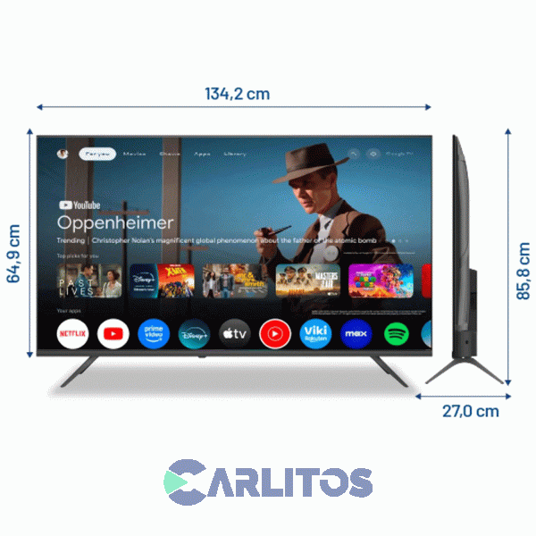 Smart TV QLed 60" 4K Ultra HD Bgh Con Google Tv B6026us7g