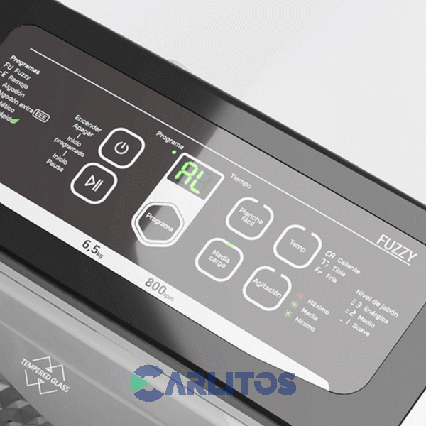 Lavarropa Carga Superior Drean 6.5 KG 800 RPM Gris Concept Neo Fuzzy 658 G