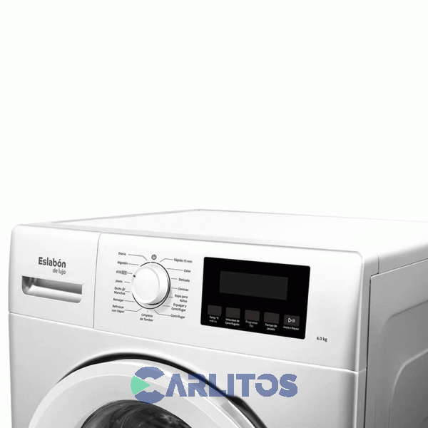 Lavarropa Carga Frontal Eslabon De Lujo Inverter 6 KG - 1200 RPM Blanco Enq06ab