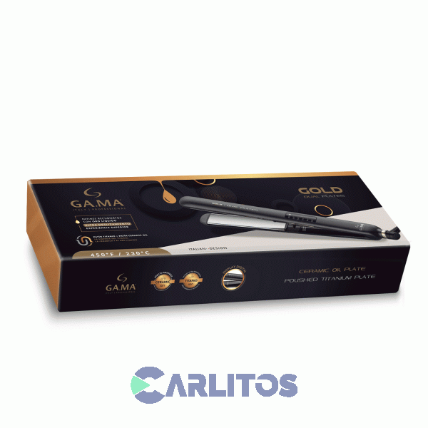 Planchita De Pelo Ga.Ma CP14 Led Digital Dual Plate Gold