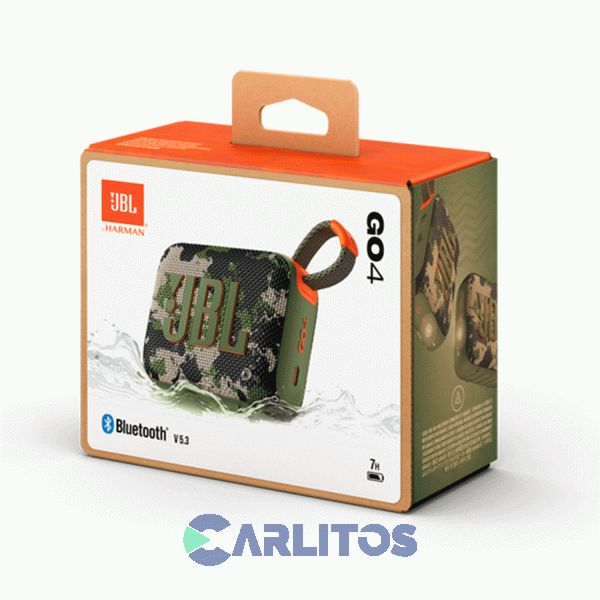 Parlante Port&aacute;til Jbl Con Bluetooth Y Bater&iacute;a 4.2 Watts Rms Go 4 squad Camuflado