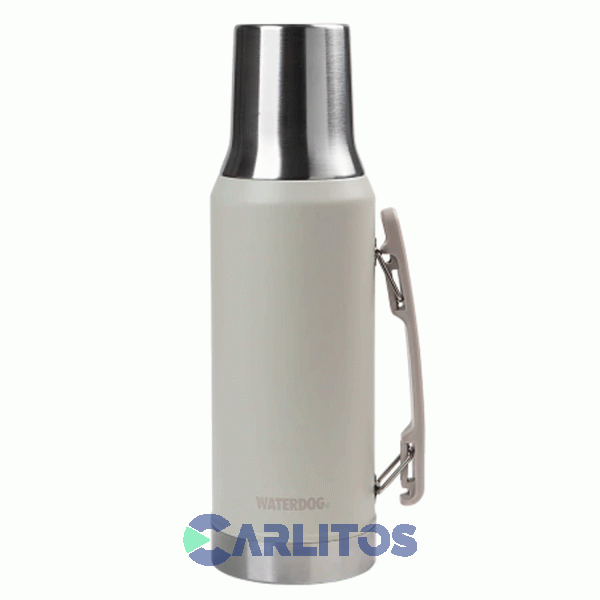 Termo De Mate Waterdog Con Tapa Multifunci&oacute;n Y Manija 1.2 Litros Ronda1200cz Ceniza