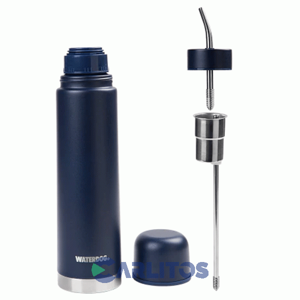 Termo Automate Waterdog 2 En 1 Acero Inoxidable 700 CC Azul Indigo Yunta700in