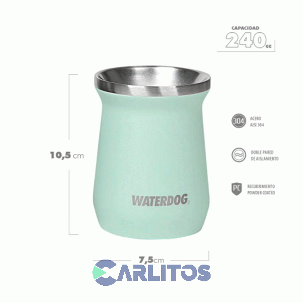 Mate Waterdog Legendario Cl&aacute;sico 240 Ml Zoilo240pg Verde Paraiso