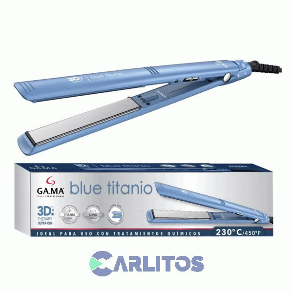 Planchita De Pelo Ga.Ma Elegance 3D Blue Titanio