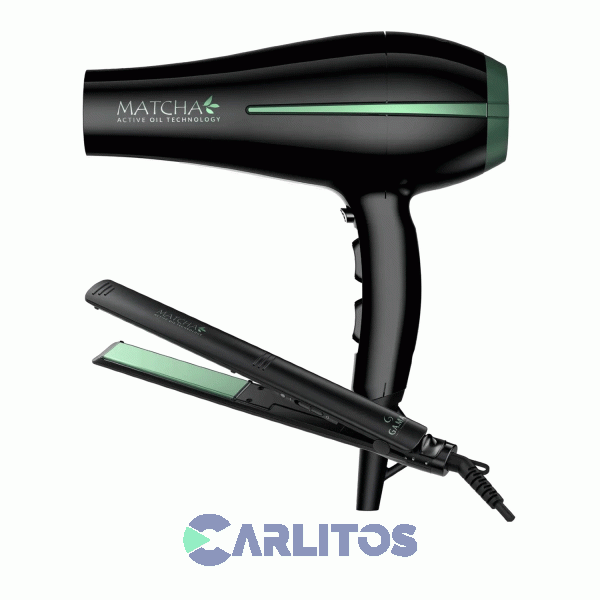Secador De Pelo Bora + Planchita De Pelo Elegance Matcha Ga.Ma Beauty Set