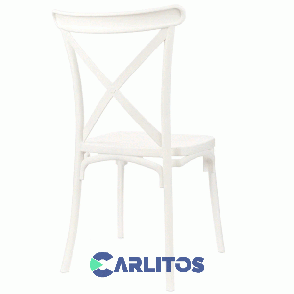 Silla Katrina Garden Life Pvc Blanca Polipropileno Asiento Y Respaldo F9060000