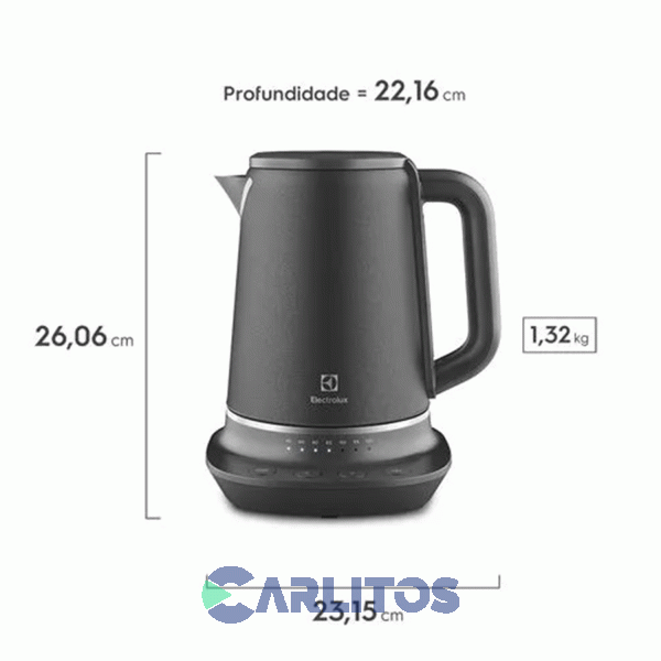 Pava El&eacute;ctrica Digital Con Jarra De Acero Inoxidable Electrolux Ekp70
