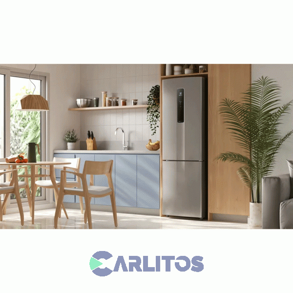 Heladera No Frost Electrolux Inverter 400 Litros Gris Plata Ib6s