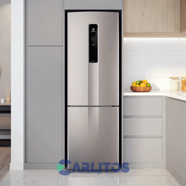 Heladera No Frost Electrolux Inverter 400 Litros Gris Plata Ib6s