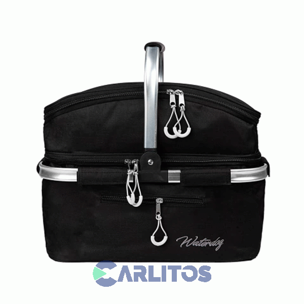 Canasta De Picnic Grande Plegable Termica Waterdog Negro