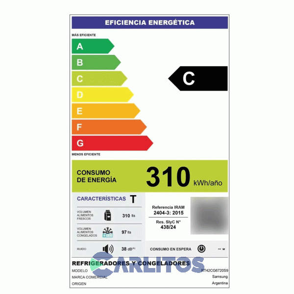 Heladera No Frost Samsung Inverter 407 Litros Acero Inoxidable Rt42cg6720s9b3