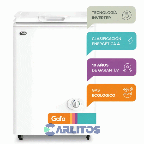 Freezer Horizontal Gafa 100 Litros Inverter Blanco Fghi102b-s