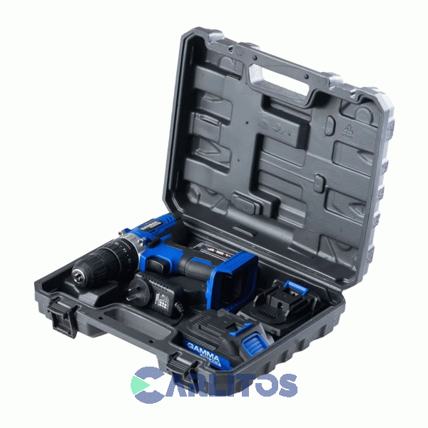 Taladro Atornillador Gamma 13 Mm Inalambrico 20 V En Kit G12601kar