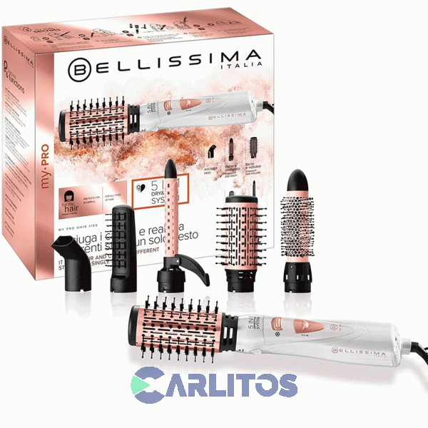 Cepillo Termico Imetec Bellissima Multistyler 5 En 1 Dry&style Gh18 1100