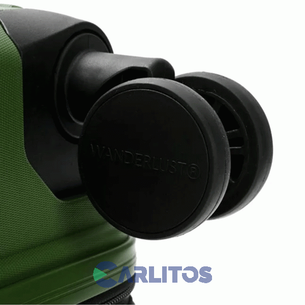 Valija 20" Rigida 4 Ruedas Giratorias Wander Lust 41554 Verde