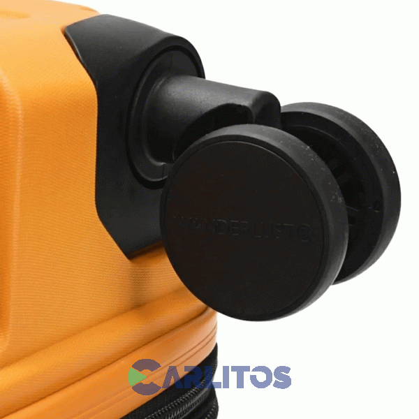Valija 20" Rigida 4 Ruedas Giratorias Wander Lust 41555 Amarillo